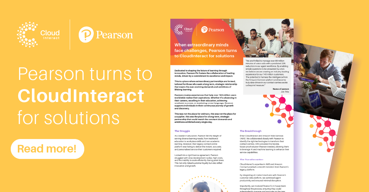 When extraordinary minds face challenges, Pearson turns to CloudInteract for solutions